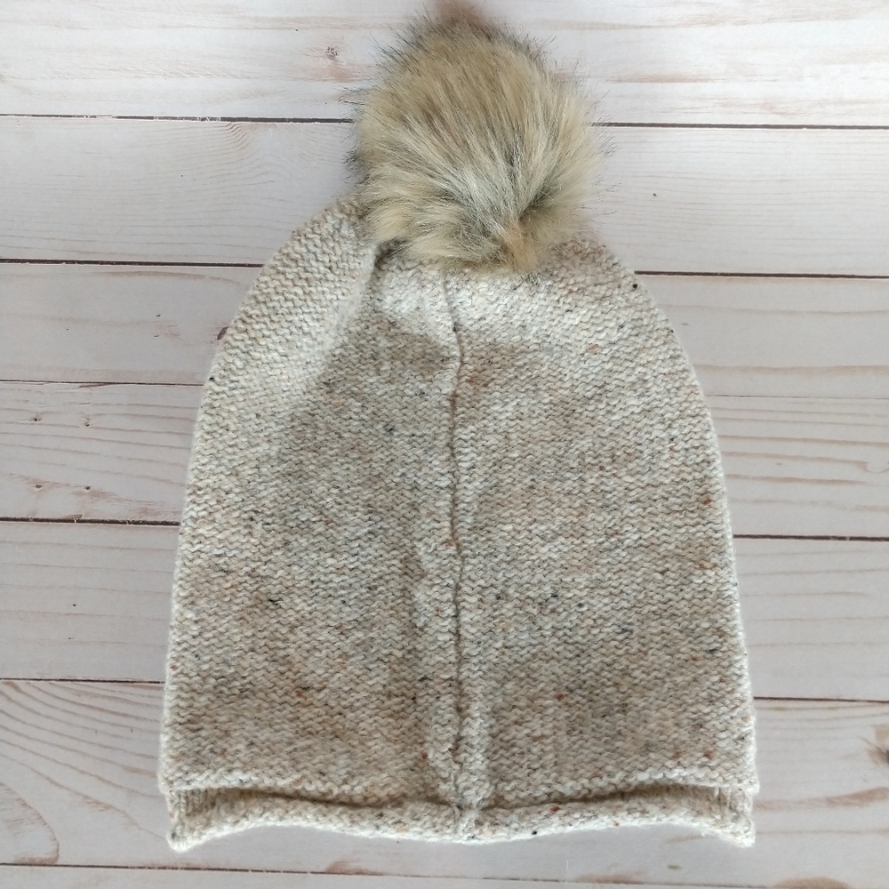Madewell Faux Fur Pom Pom Beanie - Picture 2 of 4